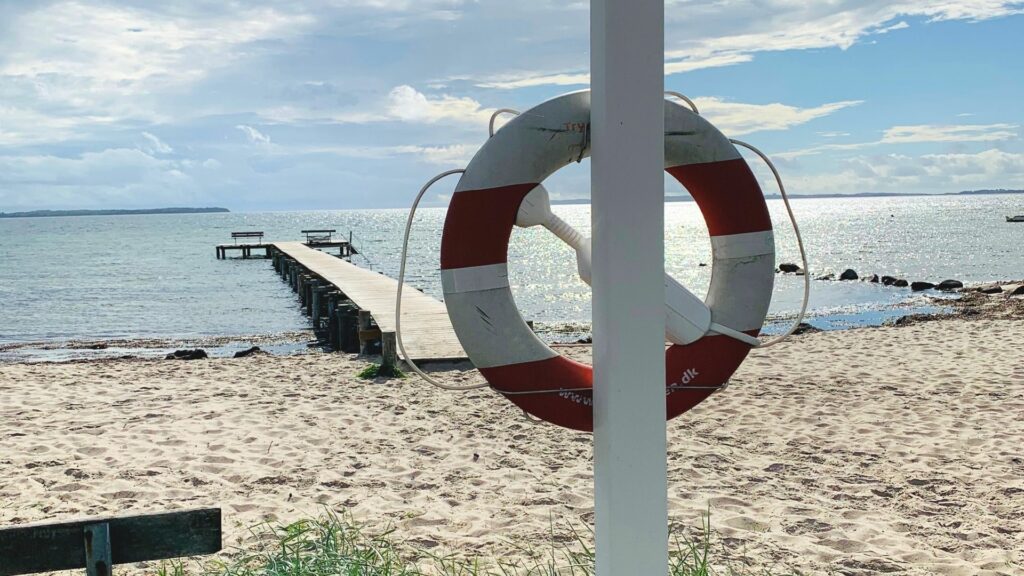 Børnevenlig Strand ved Egsmark på Djursland