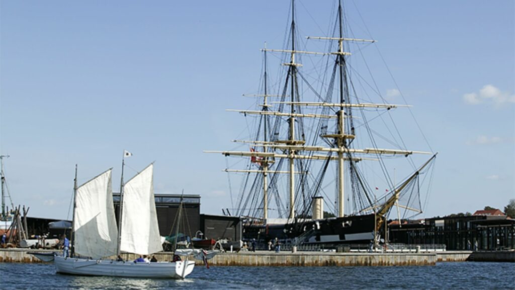 Fregatten Jylland i Ebeltoft på Djursland