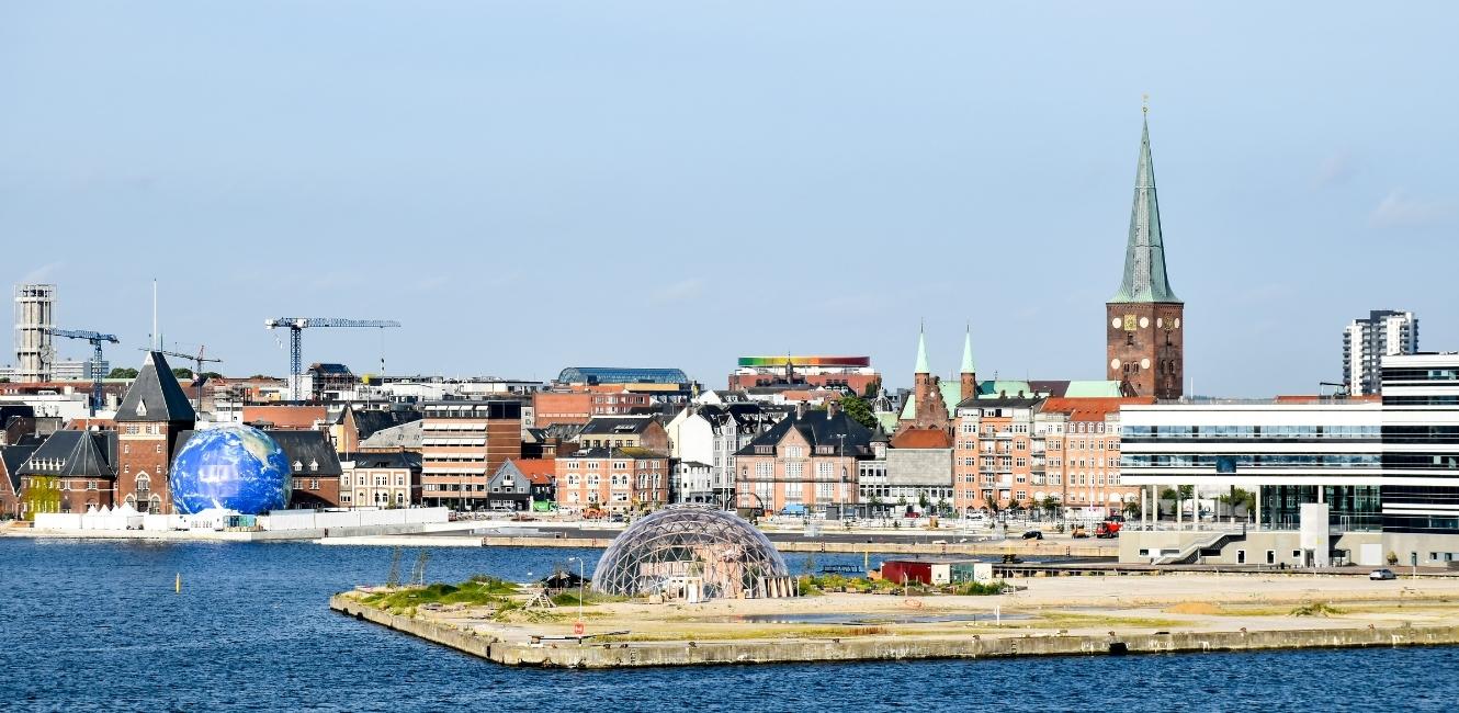 Aarhus set fra vandet