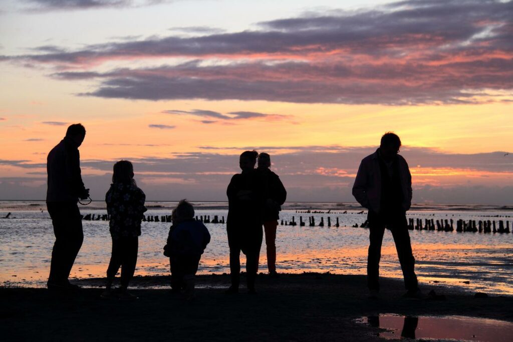 Solnedgang v. Vadehavet