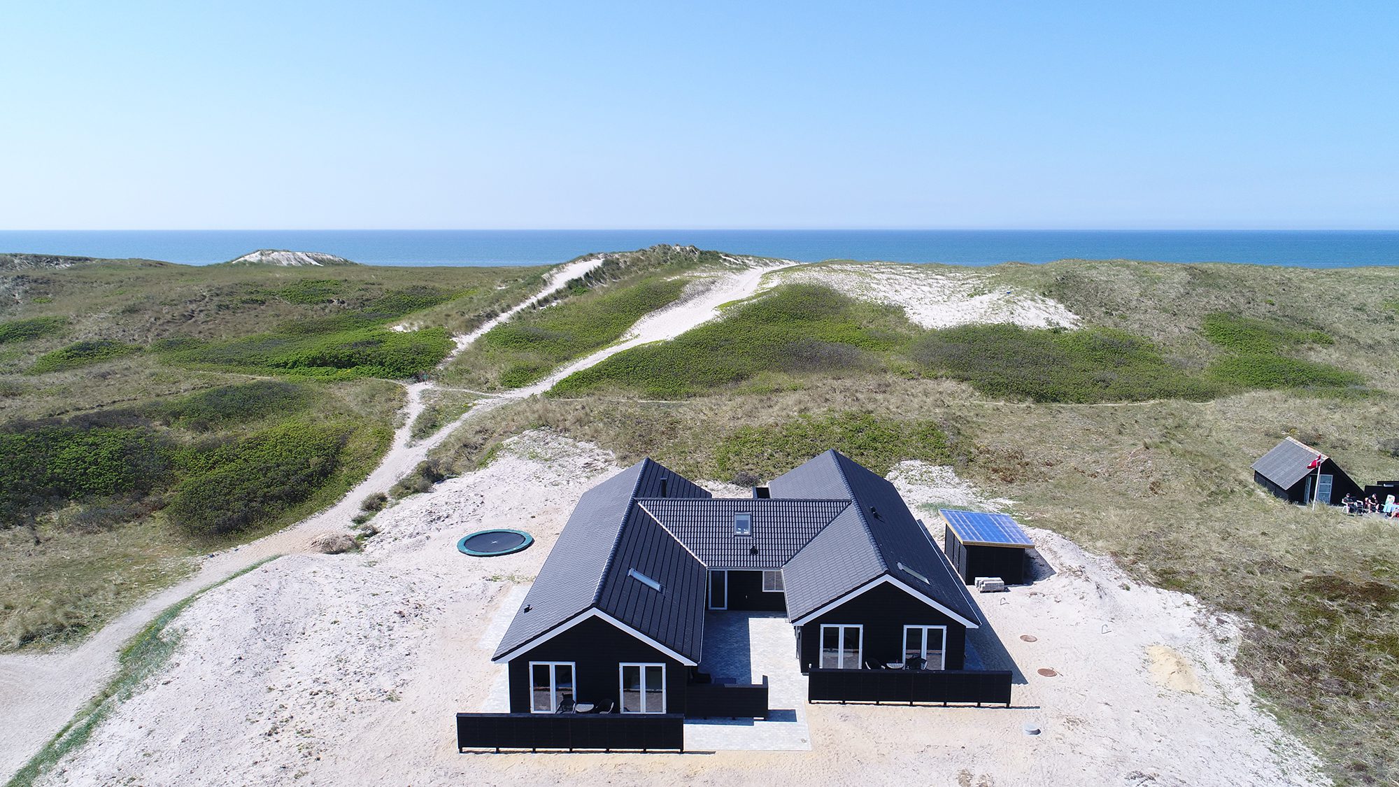 Sommerhus set fra oven