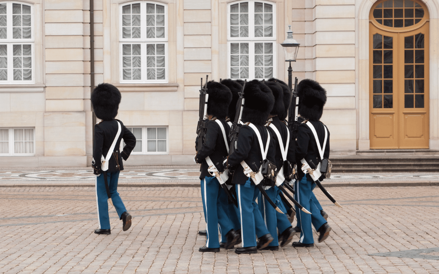 Amalienborgs slott i Köpenhamn, Danmark
