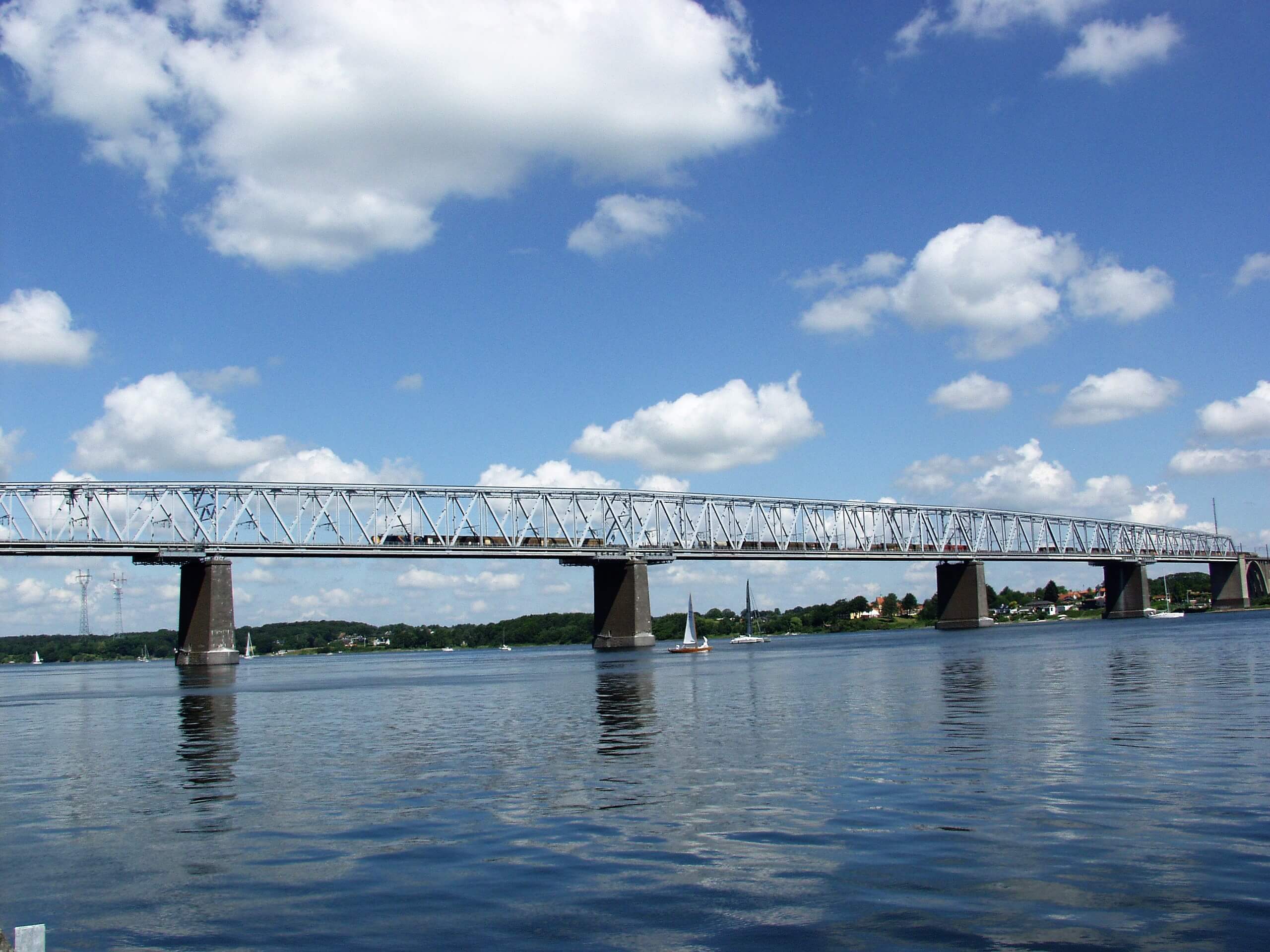 Den gamla Lilla Bältbron från Fyn till Jylland